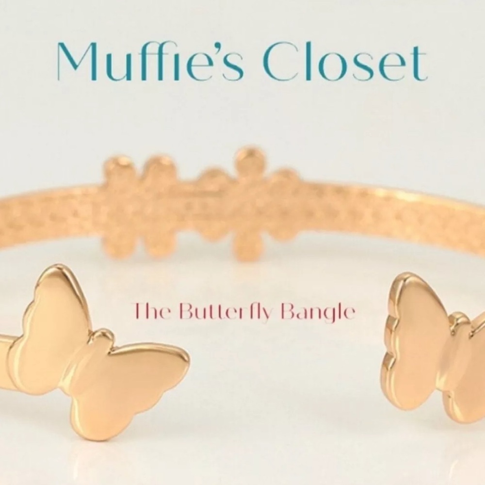 14k Fashion Butterfly Bangle Open Packaged for Gifting
